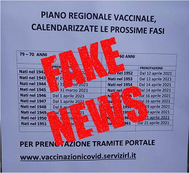 Vaccinazioni anti Covid - Attenzione alle false notizie